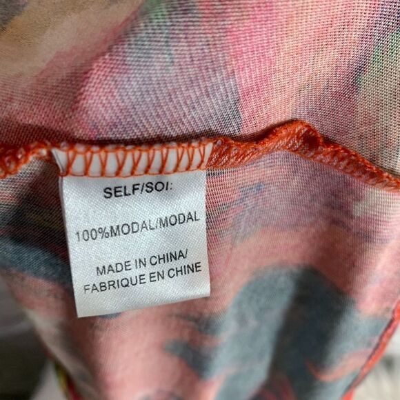 Haute Hippie Floral Ikat Print Modal Dress Size M - Picture 6 of 8